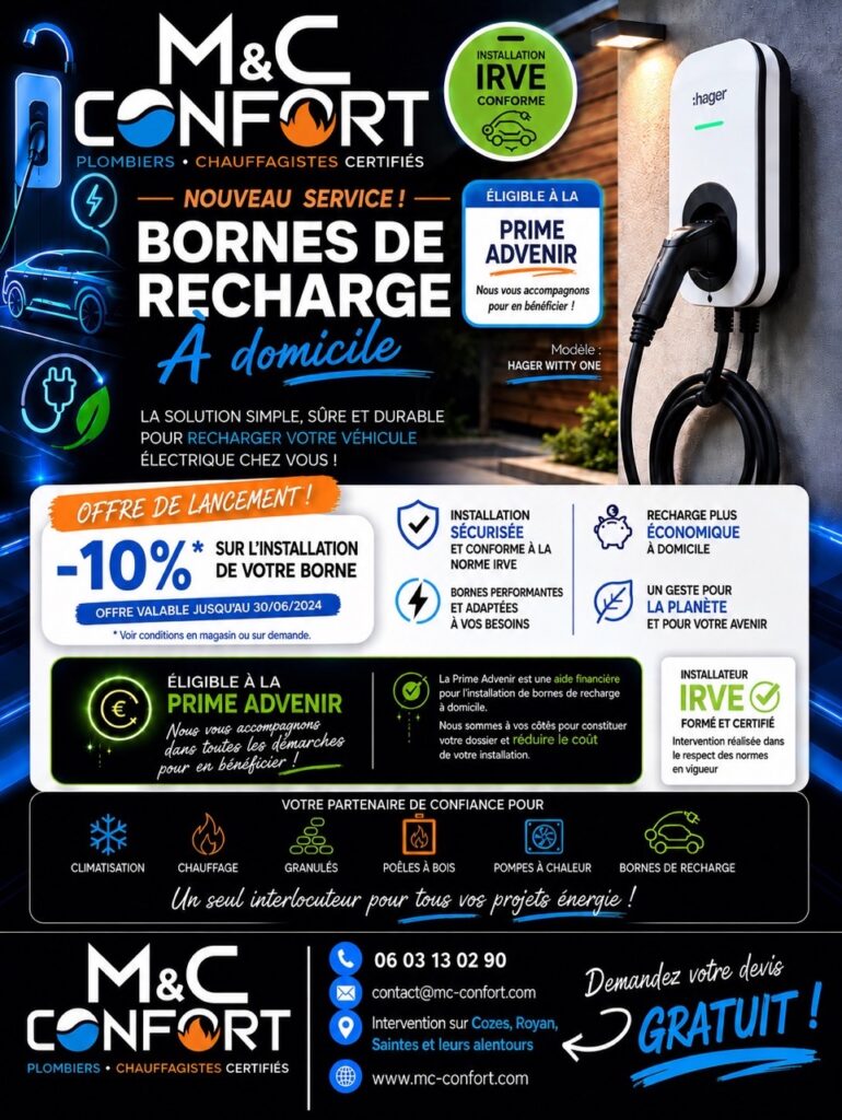 Mc Confort Cozes Bornes recharge